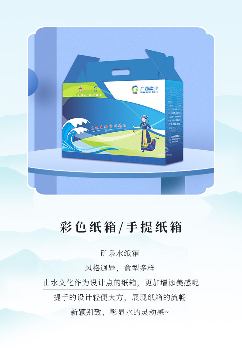 矿泉水纸箱包装效果图